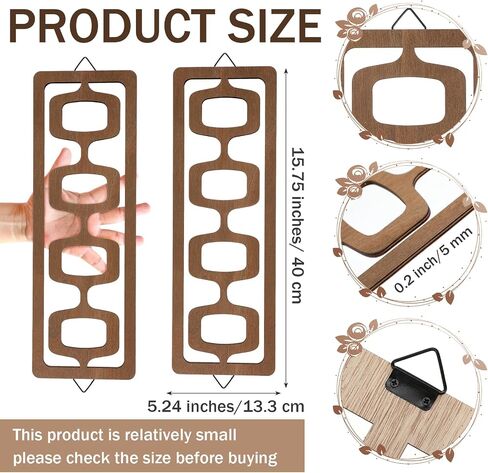 CroBlissful 2 Pcs Mid Century Wall Decor Wood Mid Century Modern Elegance Wall Accents Abstract Wall Decor Geometric Panels for Interior Wall Decor Panel Wall Art for Home Living Room (Brown) in Saudi Arabia