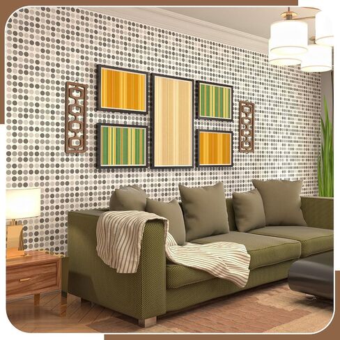 CroBlissful 2 Pcs Mid Century Wall Decor Wood Mid Century Modern Elegance Wall Accents Abstract Wall Decor Geometric Panels for Interior Wall Decor Panel Wall Art for Home Living Room (Brown) in Saudi Arabia