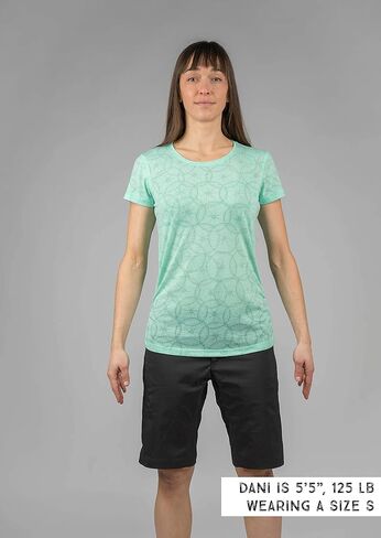 تي شيرت نسائي لطيف على شكل عجلة من Club Ride Apparel - تي شيرت قصير الأكمام لركوب الدراجات - نعناعي - X-Small in Kuwait