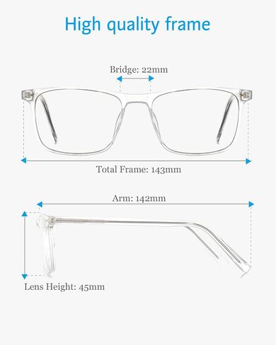 ANRRI Blue Light Glasses Men Anti Eyestrain Oversized Computer Gaming Glasses Women in Kuwait