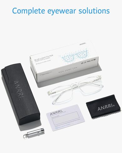 ANRRI Blue Light Glasses Men Anti Eyestrain Oversized Computer Gaming Glasses Women in Kuwait