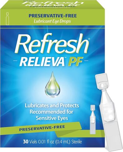 Refresh RELIEVA Xtra Preservative-Free Tears Lubricant Eye Drops, 0.33 fl oz (10 mL) in Saudi Arabia