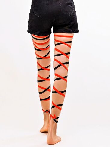 Lorealri Blue/Red Leg Wraps Rave Elastic Garter with O Ring Rave Outfits Festivals Exotic Costume for Women and Girls in Kuwait