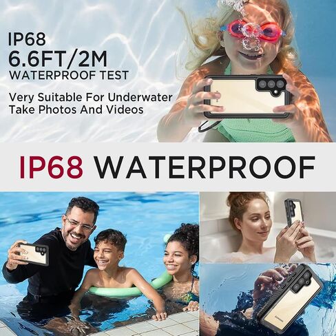 Miimall for Samsung Galaxy S24 Ultra Case Waterproof, [IP68 Underwater][14FT Military Dropproof] [Built-in Camera Lens & Screen Protector] [Dustproof] Full Body Shockproof Phone Case for S24 Ultra in Saudi Arabia