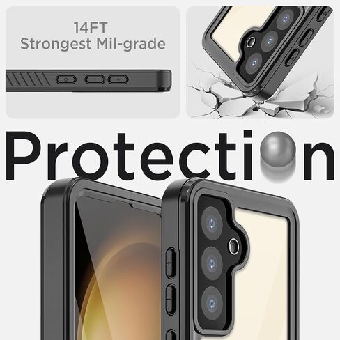 Miimall for Samsung Galaxy S24 Ultra Case Waterproof, [IP68 Underwater][14FT Military Dropproof] [Built-in Camera Lens & Screen Protector] [Dustproof] Full Body Shockproof Phone Case for S24 Ultra in Saudi Arabia