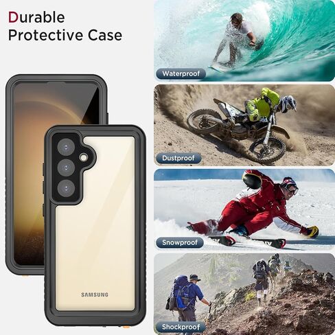 Miimall for Samsung Galaxy S24 Ultra Case Waterproof, [IP68 Underwater][14FT Military Dropproof] [Built-in Camera Lens & Screen Protector] [Dustproof] Full Body Shockproof Phone Case for S24 Ultra in Saudi Arabia