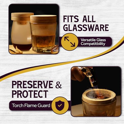 مجموعة مدخن الكوكتيل الفاخرة من بارك آند باروير مع شعلة - صندوق من الخشب الطبيعي، أدوات فضية، 6 نكهات خشبية - مجموعة مدخن بوربون ذات الطراز القديم (بدون بوتان) هدايا ويسكي للرجال - مجموعة مدخن الويسكي in Saudi Arabia