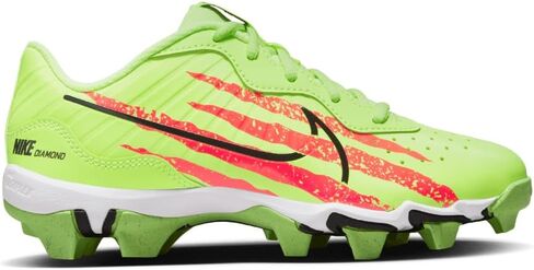 حذاء بيسبول مطاطي للأولاد من Nike Alpha Huarache 4 Keystone باللون الأحمر | أخضر مقاس 1 متوسط in Saudi Arabia