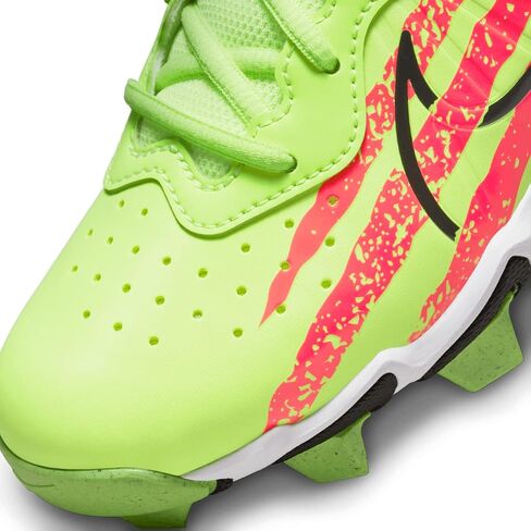 حذاء بيسبول مطاطي للأولاد من Nike Alpha Huarache 4 Keystone باللون الأحمر | أخضر مقاس 1 متوسط in Saudi Arabia