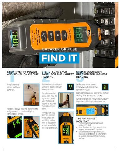 Ideal Electrical 61-948 SureTrace Plus Circuit Tracer 0-600V AC/DC in Kuwait