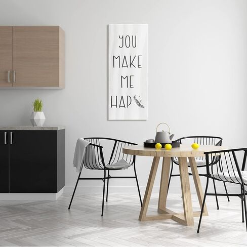 Stupell Industries Make Me Hap-pea Punny Romance Kitchen Phrase Canvas Wall Art, Design By Daphne Polselli in Saudi Arabia