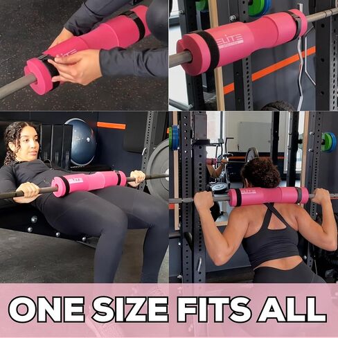 Barbell Pad with Secure Straps & Carry Bag for Squats, Lunges, and Hip Thrust Foam - Thick Foam Cushion in Kuwait