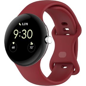 Compatible with Google Pixel Watch/Pixel Watch 2 Bands for Women&Men,Soft Silicone Replacement Wristbands,Adjustable Quick Release Sport Strap for Google Pixel