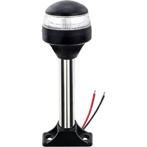 24Inches Stern Light,Anchor Light,All Round White LED,USCG 2NM,Removable 2-Pin Plug-in Base,for Pontoon and Fishing Boat,DC10-30V (24-inch)