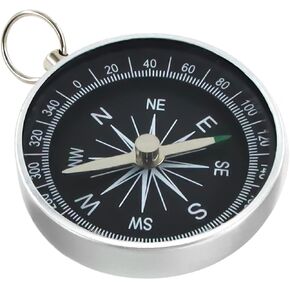 Pocket Compass, Survival Sports Navigation Compass with Key Ring for Outdoors Camping Hiking