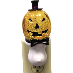 Roman 160223 Swirl Jack O Lantern Night Light, 7-inch High