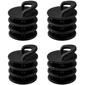4Pcs Black Rubber Drain Plugs 1.6 Inch Marine Boat Drain Plugs Push-in Boat Drain Plug Boat Drain Plugs Boat Accessories (1.6 Inch Diameter)