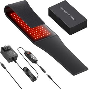 Red Light Therapy Belt with 850NM Near Infrared Light Therapy & 660NM Red Light Therapy for Relaxing Muscle,Improve Circulation, Inflammation Red Light Therapy Wrap with Timer, Controller