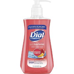 Dial 02795CT Antimicrobial Liquid Soap, 7 1/2 Oz Pump Bottle, Pomegranate & Tangerine (Case of 12)