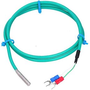 5x30mm K Type Green Thermocouple, Waterproof, Temperature Probes & Sensors Silicone Temperature Sensor with Soft Cable Green 5x30mm Stainless Steel Probe 0 to 200 Celsius(2M)