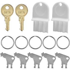 Toilet Tissue & Soap Dispenser Key Set,14 Pcs Universal Paper Towel Dispenser Key, Replacement Key Compatible for Georgia Pacific, Mellbree,Tork SCA Toilet Paper & Soap Dispensers or Other Brands