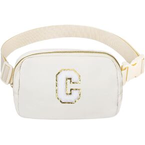 Birthday Gifts Initial Letter Fanny Pack Graduation Christmas Gift for 4 5 6 7 8 9 10 11 12 Year old Girls Teen Cute Daughter Sister Trendy Stuff Small Pack White Letter C