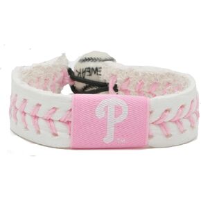 MLB Philadelphia Phillies Pink Baseball Bracelet