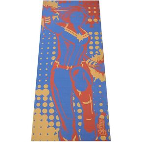 Marvel Captain Marvel Kids Yoga Mat Non Slip, All Purpose PVC Fitness and Workout Mat for Boys and Girls, Navy, 3 mm