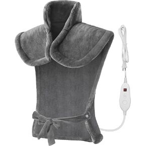 Heating Pad for Back Pain, Snailax Wearable Large Heating Pad for Neck and Shoulders,Weighted Back Heated Wrap,Neck Warmer with 6 Heat Settings & Auto Shut Off, Washable,Gifts for Dad,Mom