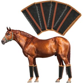Fly Boots for Horses Set of 4,Mesh Fly Boots for Horse Preventing Flies Mosquitoes Bites Horse Leg Protecting Fly.Leg Wraps for Horses Breathable Mesh (Black)