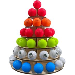 Golf Ball Display Rack, Golf Ball Desktop Display Stand, Holds 60 Golf Balls, Christmas Tree Shape.