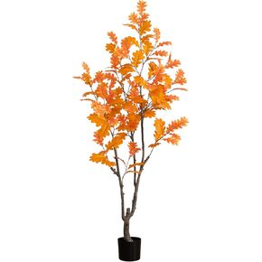 Nearly Natural 6ft. Autumn Oak Artificial Fall Tree