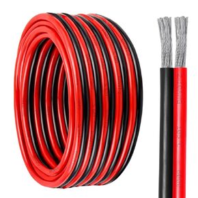 12 Gauge Wire 2 Conductor Tinned Copper Cable, Flexible 12 AWG Marine Wire for Solar Panel, LED Strip, Boat, Automotive, Trailer and Speaker (12 Gauge 30FT)