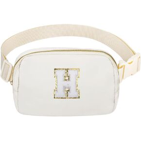 Birthday Gifts Initial Letter Fanny Pack Graduation Christmas Gift for 4 5 6 7 8 9 10 11 12 Year old Girls Teen Cute Daughter Sister Trendy Stuff Small Pack White Letter H