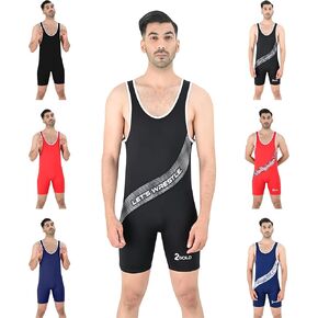 2BOLD Wrestling Singlet Men’s MMA, Powerlifting, Wrestling, Athletic, Exercise Solid Bodywear Uniform Men’s Training Singlet
