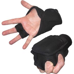 FIT1ST Fitness First Weighted Hand Gloves, Black, Small/Medium