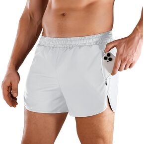 Niksa Men’s Running Shorts 3" Workout Athletic Shorts with Zipper Pockets Lightweight Quick Dry Gym Shorts