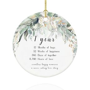 Grandparents Ornament 2024, Our First Christmas as Grandparents 2024, New Grandparents Gifts, 2.9" Ceramic Hanging First Time Grandparent Christmas Tree Decorations