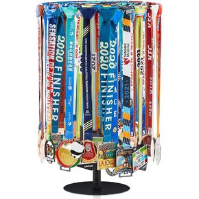 Shimeyao Medal Hanger Display Medal Display Rotatable Medal Holder Rotating Metals Display Rack Adjustable Award Holder Stand for Basketball Running Sports Race (Black,14.5 Inch, 65+ Medals)
