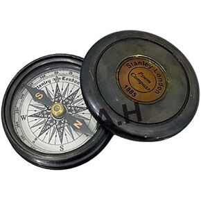 Antique Brass Poem Compass Nautical Vintage Poem Compass