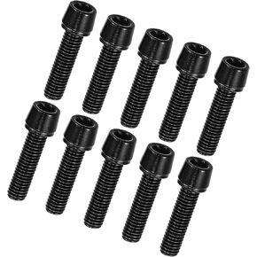 Motoforti Tapered Bolts Screws,M5x20mm Socket Head Cap Bolts Screws Nuts,for MTB Bike Bicycle Stem, 10set
