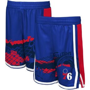 Outerstuff Philadelphia 76ers Youth Boys Size Fade Away Team Logo Basketball Shorts