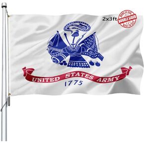 US Army Flag 3x5 Outdoor Double Sided- Heavy Duty United States Army Military Flags -American White 1775 Army Flags Banner with 2 Brass Grommets 4 Rows Stitched