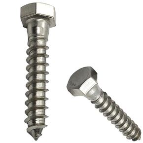 EP 14 inch X 1.5 inch 304 Grade Stainless Steel lag Screws, Hex Head Fasteners, Stainless Steel Screw. Use as Construction, Wood, Metal, lag Screw or mounting Screws Fasteners Lag Bolts. (25)