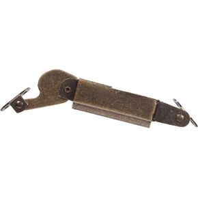 Hardware Essentials 851582 Spring Assisted Lid Support -Center Mount Antique Brass
