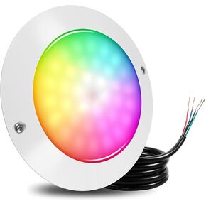 B6 Marine Underwater Light for Boat, RGB 6" 30W 3000LM 36LED DC12V Dimmable Color-Changing Boat Dome Ceiling Lights, IP68 Waterproof Surface Mount PC Yacht Sailboat LED Light