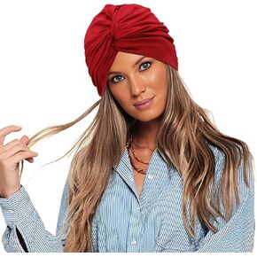 Turbans Head Cover Twisted Headwrap Cap Stretch Turbans Waterproof Adult Swim Hats Stretch PVC Pleated for Lady