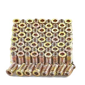 30 قطعة من الحشوات الملولبة الممتازة للخشب، مقاس M10 × 20 مم، مدخل سداسي للخشب مقاس M10 × 20 مم مناسب للأثاث الخشبي والنماذج الخشبية والمزيد