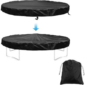 Trampoline Shade Cover, 10FT Oxford Cloth Trampoline Cover Trampoline Winter Cover Trampoline Weather Cover Trampoline Protective Cover Trampoline Outdoor Cover(Black)