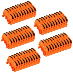 50PCS DIN Rail Terminal Blocks Kit, Universal Compact Lever Wire Connector for Electrical Wires, Detachable Ground Circuit Terminal Blocks for Circuit Inline 28-12 AWG